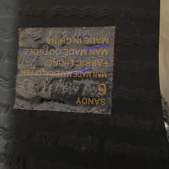 Yellow Box Black and Silver Flip Flops, size 6 EUC - Picture 10 of 13